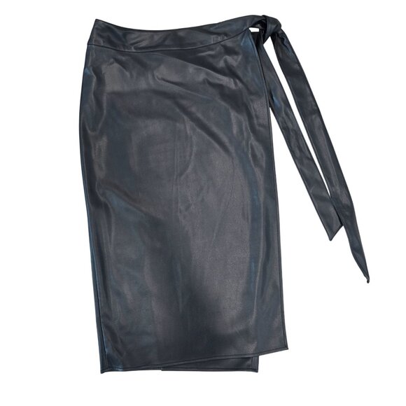 Never Fully Dressed BUNDLE of 2 Wrap Faux Leather Midi Skirts With Waist tie 6 - Picture 2 of 11